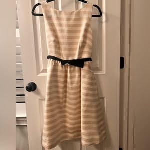 NWOT lilly pulitzer gold and cream striped dress